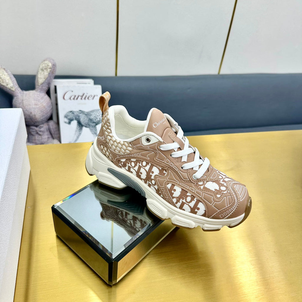 CD Chrono Sneaker 40mm In Brown Pink Mesh Fabric 994572