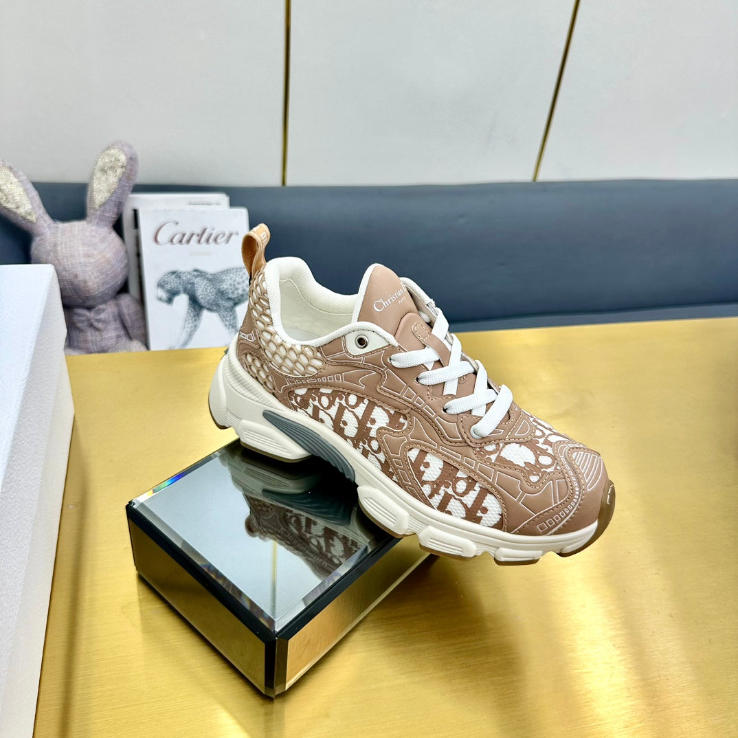 CD Chrono Sneaker 40mm In Brown Pink Mesh Fabric 994572