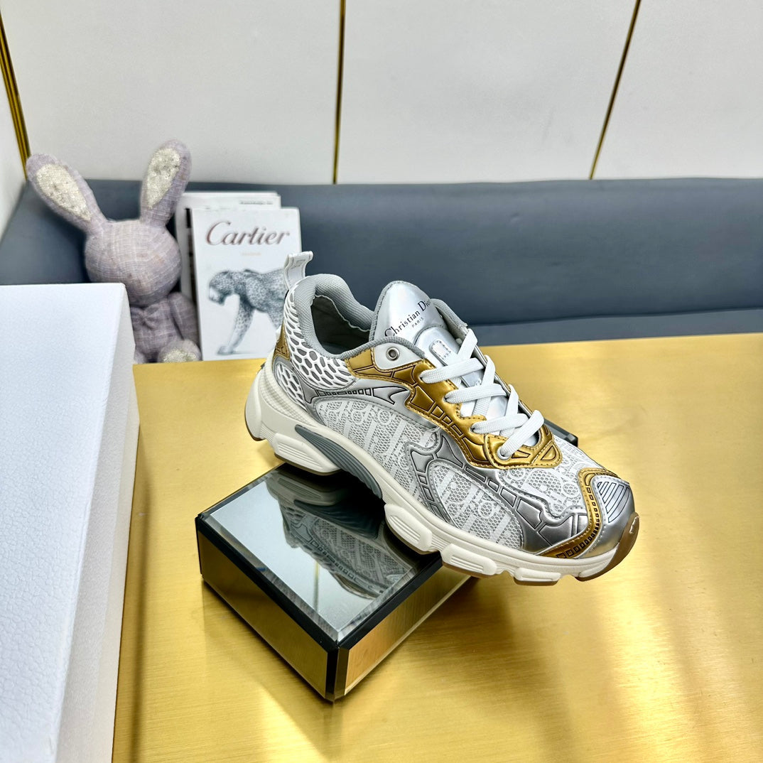 CD Chrono Sneaker 40mm In Gold Mesh Fabric 994578