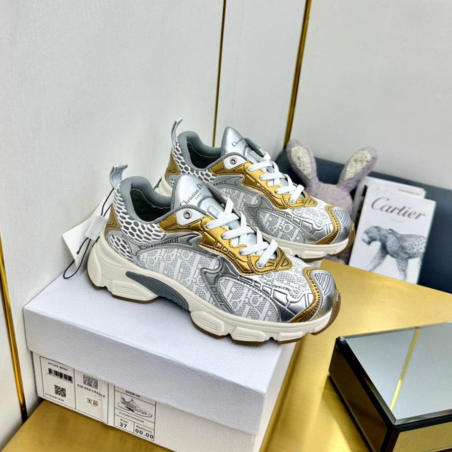 CD Chrono Sneaker 40mm In Gold Mesh Fabric 994578