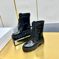 CD D-Unit Ankle Boot 40mm In Plain Black Calfskin 111776