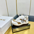 CD C'est Dior Sneaker White Mix Brown Cowhide  111734
