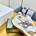 CD C'est Dior Sneaker White Mix Brown Cowhide  111734