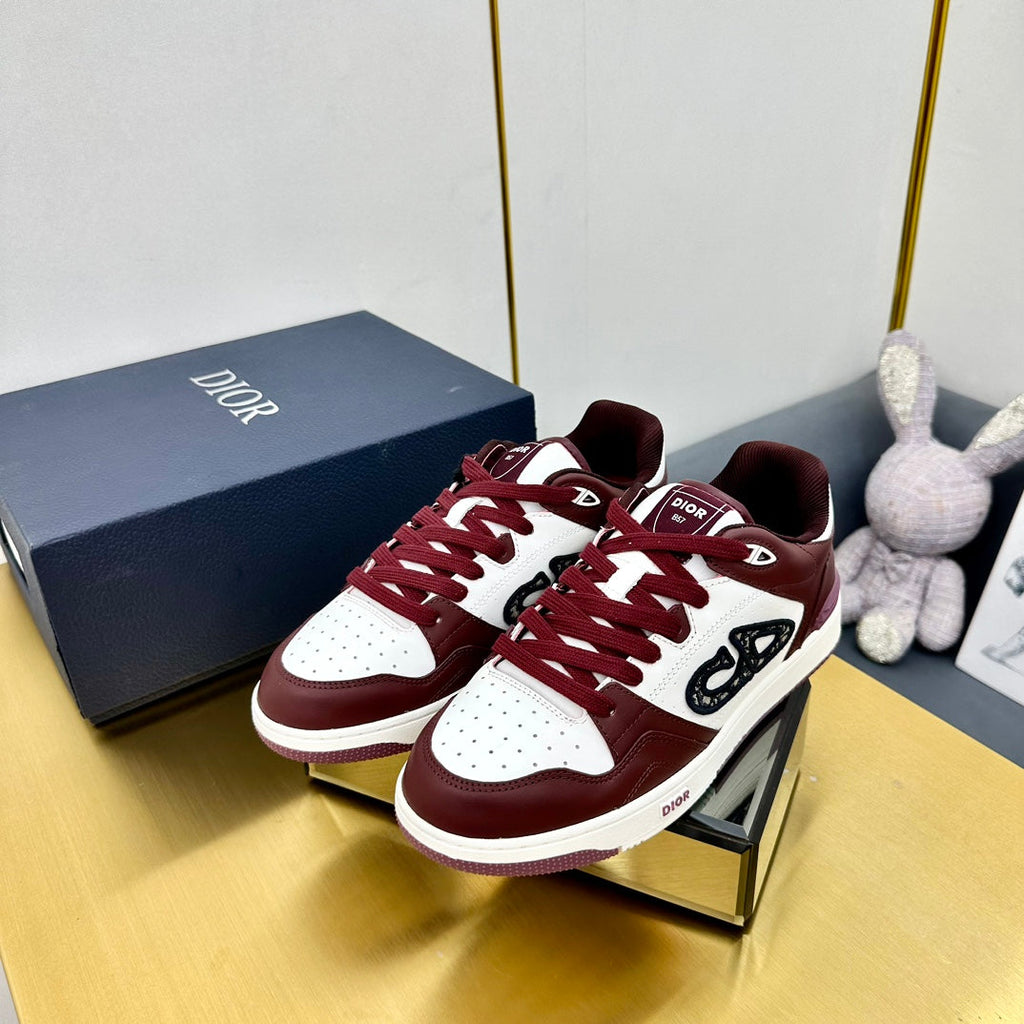 CD B57 Mid-Top Sneaker In Burgundy Calfskin 993826