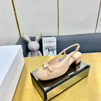CD Ballet Slingback Pump 35MM In Nude Quilted Calfskin 111039
