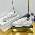Choloe Kick Sneaker White Mesh Grey Suede