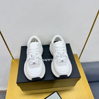 SNEAKER IN PALE GRAY SUEDE AND MESH