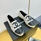 CC 25s Slip–on Espadrilles White Moss Green Tweed 297820