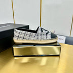 CC 25s Slip–on Espadrilles Gray Purple Tweed 297821