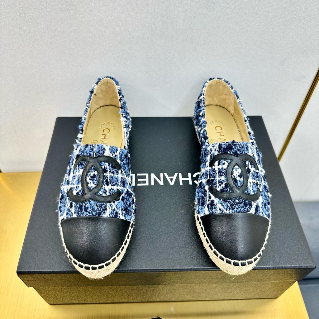CC 25s Slip–on Espadrilles Blue Tweed 297822