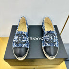 CC 25s Slip–on Espadrilles Blue Tweed 297822