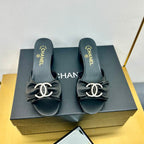 CC 25 Mid Heel Mules Black Sheepskin 238478