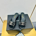 CC 25 Mid Heel Mules Black Sheepskin 238478
