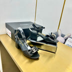 cc 25 bow sandal 50mm black sheepskin 238481