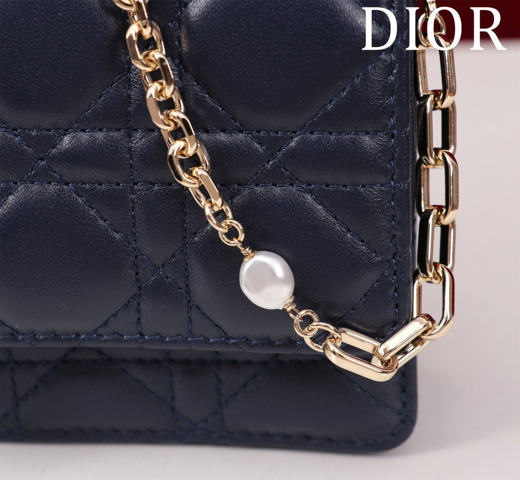 my cd mini 21 dark blue lambskin