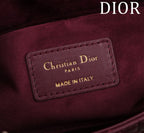 medium lady d-joy 26 burgundy lambskin