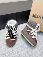 Moon Snow Fall Winter Boots Taupe Brown Wool Nylon Lining 515584