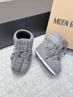 Moon Boot Icon Low Felt Grey Wool Blend 515594