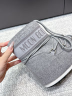 Moon Boot Icon Low Felt Grey Wool Blend 515594