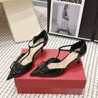 VT 26s T-Strap Slingback Black Patent Leather 722235
