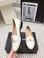 CC Double C Loafers White Leather 721521