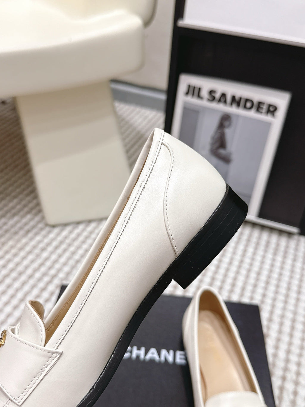 CC Double C Loafers White Leather 721521