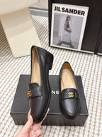 CC Double C Loafers Black Leather 721522