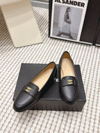 CC Double C Loafers Black Leather 721522