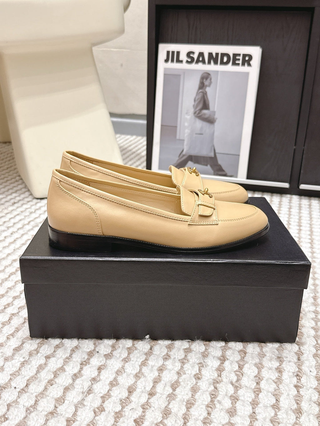 CC Double C Loafers Beige Leather 721523
