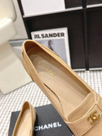 CC Double C Loafers Beige Leather 721523