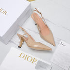 CD Tribales Slingback Pump Glossy Beige Cowhide