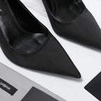 DC Pointed Pumps Black Sheepskin 289694