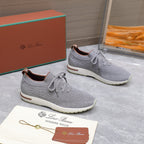 LP lady Flexy Walk Sneaker Gray mix Orange Wool And Calfskin 310448