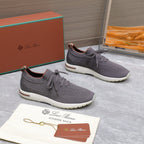 LP lady Flexy Walk Sneaker Dark Gray Wool And Calfskin 310449