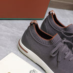 LP lady Flexy Walk Sneaker Dark Gray Wool And Calfskin 310449