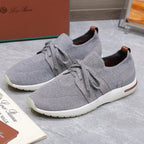 LP lady Flexy Walk Sneaker Flannel Gray Wool And Calfskin 310449