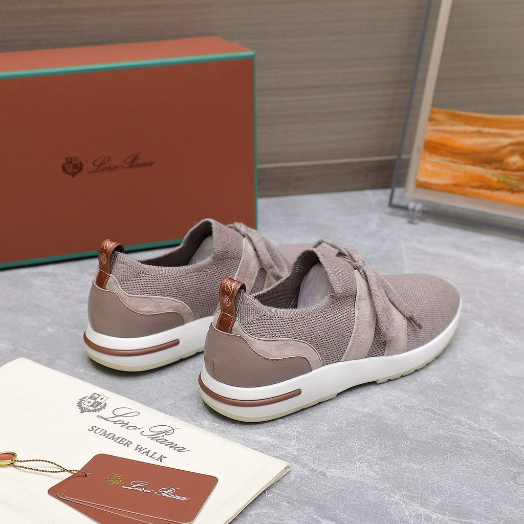 LP lady Flexy Walk Sneaker Pink Wool And Calfskin 310454