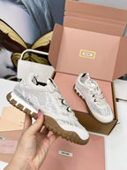 Miu TYRE Sneakers White Suede Lace 456325