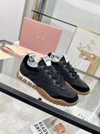Miu TYRE Sneakers Black Suede Technical Fabric 456333