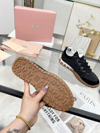 Miu TYRE Sneakers Black Suede Technical Fabric 456333