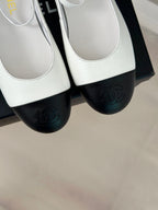 CC Mary Jane White Round Nose Lambskin