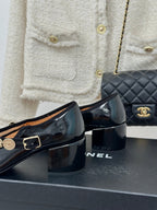 CC High Mary Jane Glossy Black Lambskin