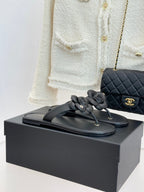 CC 26C Early Spring Camellia Slide Black Calfskin