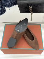 LP Primula Ballet Flat Coffee Brown Suede 570690