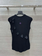 CC 25 Flower Set Black Wool Acrylic