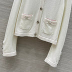 CC 25 Cardigan White Cashmere