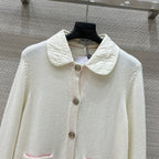 CC 25 Cardigan White Cashmere