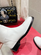 Valentino 2025 Garavani VLogo Boot White Calfskin 554160