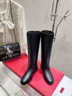 Valentino 2025 Garavani VLogo Boot Black Calfskin 554162