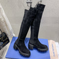 SW Soho Knee-High Boot Black Suede 554357